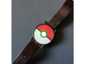 pokemon reloj caso funda pokebola diseño 3d print model - Mito3D