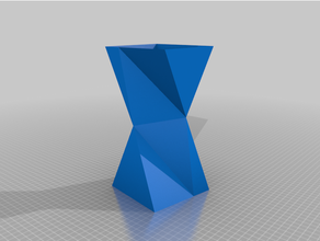 tordu rectangulaire vase fusion 360 meshmixer spiralé 3d print model - Mito3D