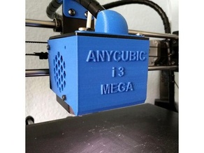 anycubic i3 mega led hotendcover+logo hotendcover 3d print model - Mito3D