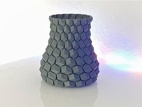 gebogen Bienenwabe Vase Blume Hobby modern 3d print model - Mito3D