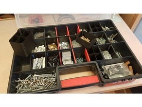 scatola assortimento zag organizzatore 199 attrezzo cassetta degli attrezzi utensili 3d print model - Mito3D