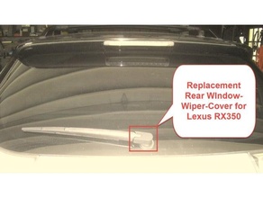 lexus rx350 rear wiper hub cover windscreen windshield 3d print model - Mito3D