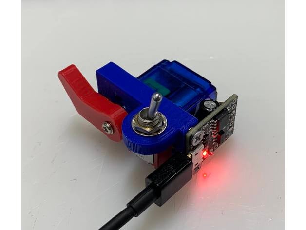 minimal Arduino nutzlos Maschine Einstellung attiny85 Servo Solidworks 3D print model - Mito3D