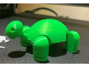 articulated turtle animal creality ender 3 green legs moving parts printinplace small toy toys 3d print model - Mito3D
