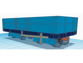 o165 14ft Drehgestell öffnen Waggons 2 3 Planke Körper 3d print model - Mito3D