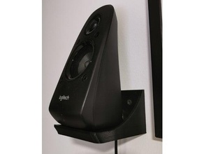 logitech 51 speakers wallmount support speaker mount wall 3d print model - Mito3D
