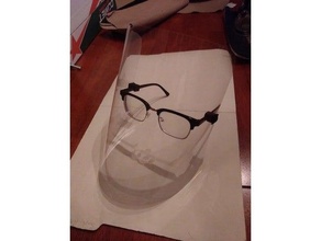 viso scudo clip bicchieri covidfaceshield occhiali visiera 3d print model - Mito3D
