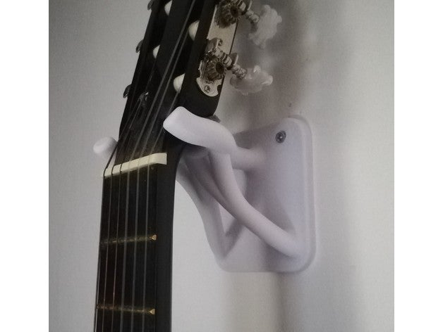 guitarra pared montar percha 3D print model - Mito3D