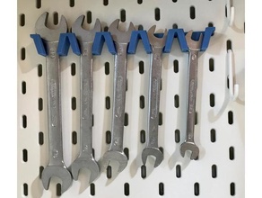 wrench holder ikea skadis pegboard spanner tool 3d print model - Mito3D