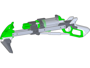 flak - multi-ammo fancy lever action blaster nerf homemade 3d print model - Mito3D