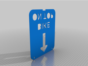 bike sign garage protection mount rack door opener 3d print model - Mito3D