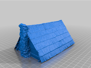 cabin miniature terrain- yosemite mountaineer 25mm scale dungeons dragons 3d print model - Mito3D