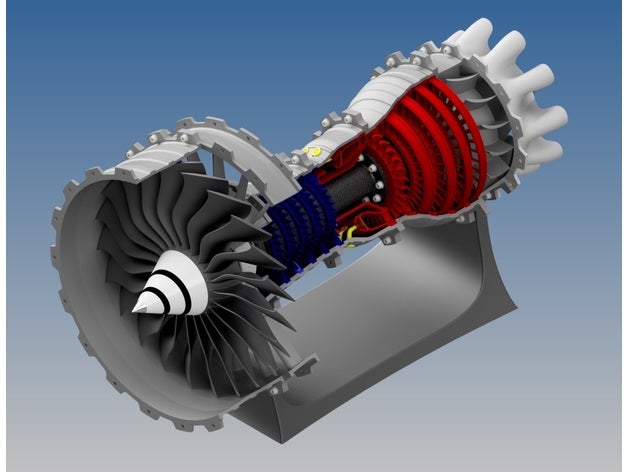 3d stampabile Jet motore minimo stampa supporti 3D print model - Mito3D