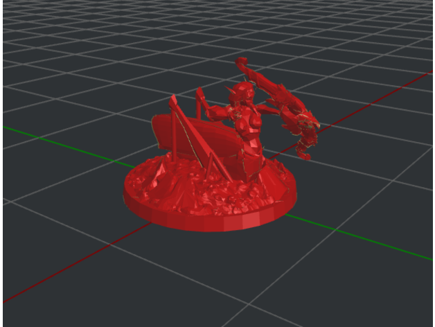 femelle archer grig table jeu criquet elfe 3D print model - Mito3D