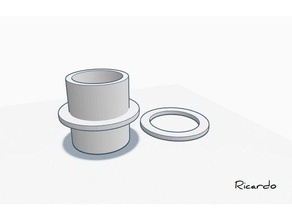 1 inch pvc pipe wall fitting 3d print model - Mito3D