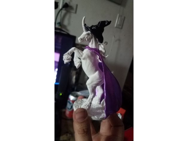 gloria unicorn cape fantasy creature hat inkscape magic magical neopagan pagan witch 3D print model - Mito3D