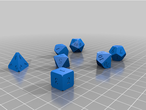 polyhedral dice set 3d print model - Mito3D