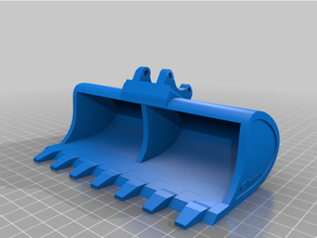 toothed grading bucket magom 3d print model - Mito3D