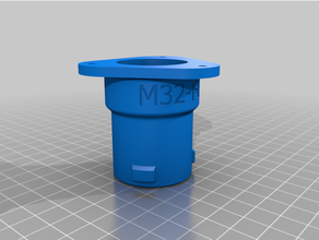 osvac adaptador m32 fl01 brida bajonet manguera conector enrutador mesa universal vacío limpiador 3d print model - Mito3D