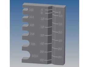bullone checker metrico misurazione attrezzo 3d print model - Mito3D