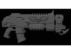 bolter-flamer 28mm 40k bolter combiweapon flamer 3d print model - Mito3D