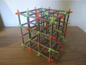 nacl molecolare modello roccia sale semplice cubo 3dmodel atomico chimica cristallo cristallografia struttura materiali molommod salgemma scienza sodio cloruro 3d print model - Mito3D
