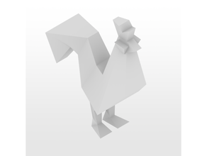 geometric rooster 3d print model - Mito3D