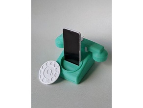 tele charger manzana reloj cargador muelle iphone 6 apoyo teléfono 3d print model - Mito3D