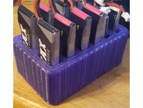 450 mah 1s lipo battery organizer tall 3d print model - Mito3D