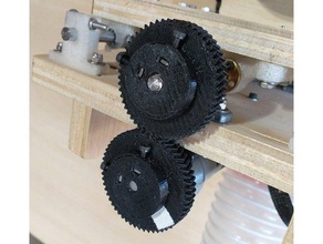 openscad gear library herringbone set screws 3d print model - Mito3D