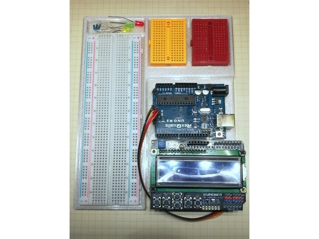 arduino uno ayakta durmak dfrobot lcd klavye kalkan Kulp destek elektronik LCD tuş takımı Pentesting prototip oluşturma platform Ölçek test 3D print model - Mito3D