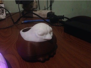 crazy dove a flower pot 3d print model - Mito3D