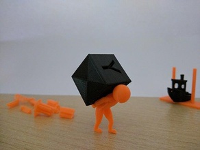 xyz cube atlante uomo cubes 3d print model - Mito3D
