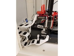 cr-10s pro v1 cable chain 90 degree brackets - remix step file bed management cr10s cr10spro heated 3d print model - Mito3D
