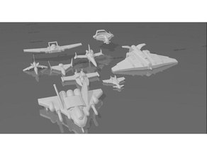 aerofighter american mecha 6mm scale update aircraft dropship tabletop 3d print model - Mito3D