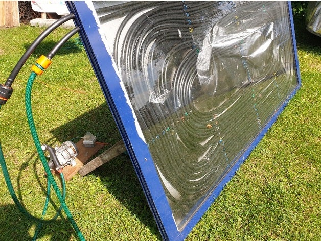 solar water heater - cheap diy panel space 3D print model - Mito3D