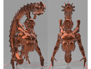 cyber god space zombies supported file included 40k necron necrons undying warhammer 3d print model - Mito3D