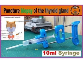 puncture biopsy thyroid gland gun syringe 3d model 3d print model - Mito3D