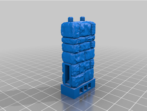 masmorra pedra ameias 3d print model - Mito3D