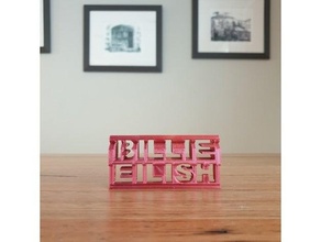 billie eilish 3d Flip ornamento arte celebrità regalo musica pop popolare 3d print model - Mito3D