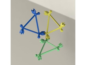 dinâmico modular stracture Lego Series dynamic structure superfície triângulo triangle 3d print model - Mito3D