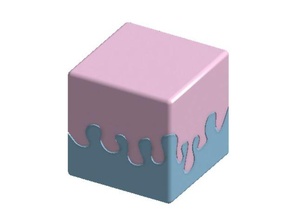 melting cube puzzle v2 3d box construction toys fidget toy play 3d print model - Mito3D