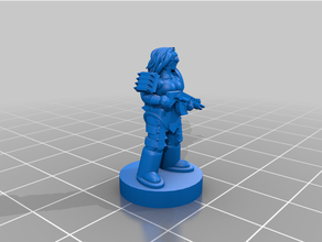 midna gardner space warden amazon science fiction scifi soldier marine starfinder tabletop rpg traveller wargaming warrior 3d print model - Mito3D