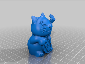 italiano suerte gato 3d print model - Mito3D