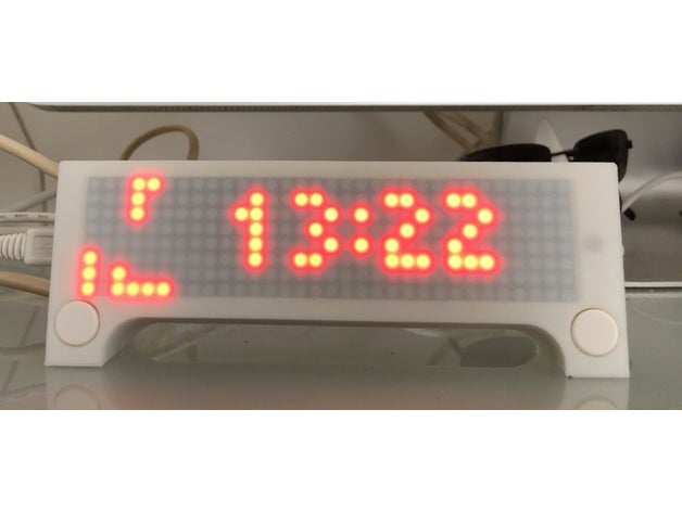 esp8266 wemos l'horloge boutons luminosité capteur 3D print model - Mito3D