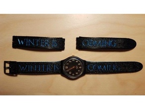 orologio cinghia gioco troni fascia braccio braccialetto Game of Thrones campione Orologio cinturino dell 39 polso gruppo musicale 3d print model - Mito3D