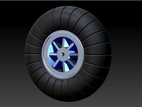 rc avião roda pneu 3d print model - Mito3D