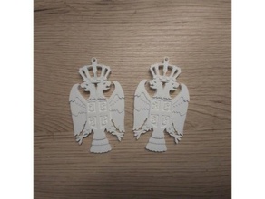 srpski dvoglavi orao serbian double-headed eagle 3d print model - Mito3D