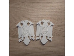 nedicev serbio cabezas águila corona double headed 3d print model - Mito3D