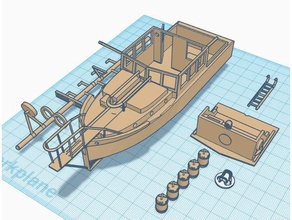 quints boat jaws movie 3d print model - Mito3D